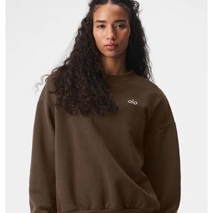 ALO Yoga Women's Chocolate Crew Neck Sweater